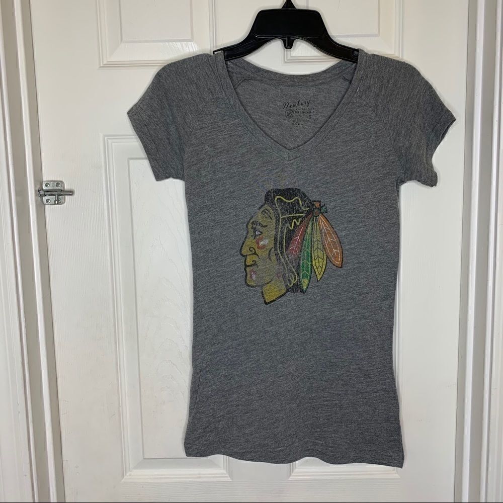 Chicago Blackhawks Hockey Distressed Faded Tee